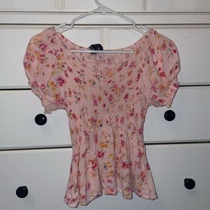 Pink Floral Blouse